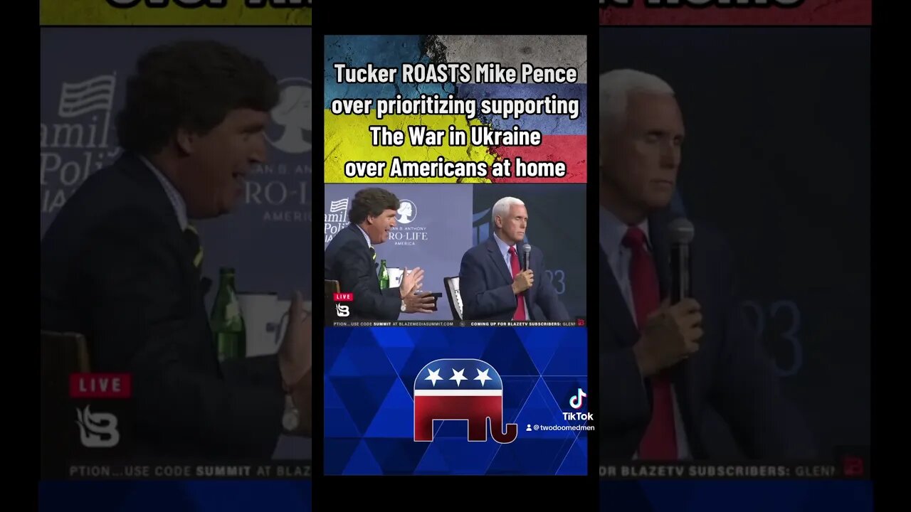 Tucker ROASTS Mike Pence for prioritizing supporting the War In Ukraine over Americans at home