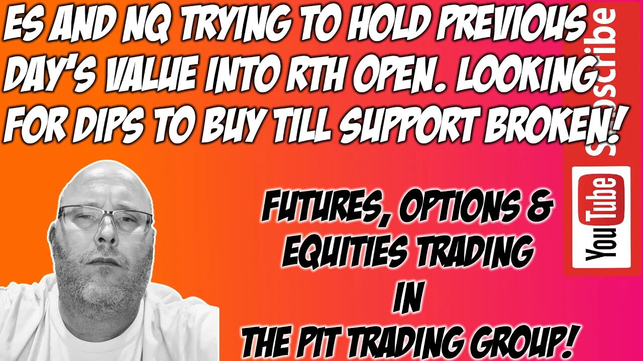 ES & NQ RTH Futures Live Stream - The Pit Futures Trading