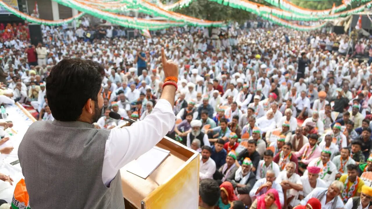 लाडनूं कांग्रेस प्रत्याशी मुकेश भाकर का जनसभा में भाषण I Ladnun I Mukesh Bhakar