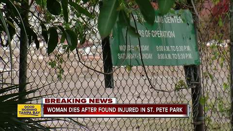 Woman dies after found suffering from life-threatening trauma in St. Pete park