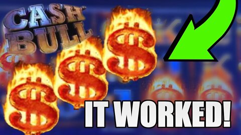 FAST TAPPED MY WAY TO A BONUS ON HIGH LIMIT CASH BULL SLOT MACHINE!