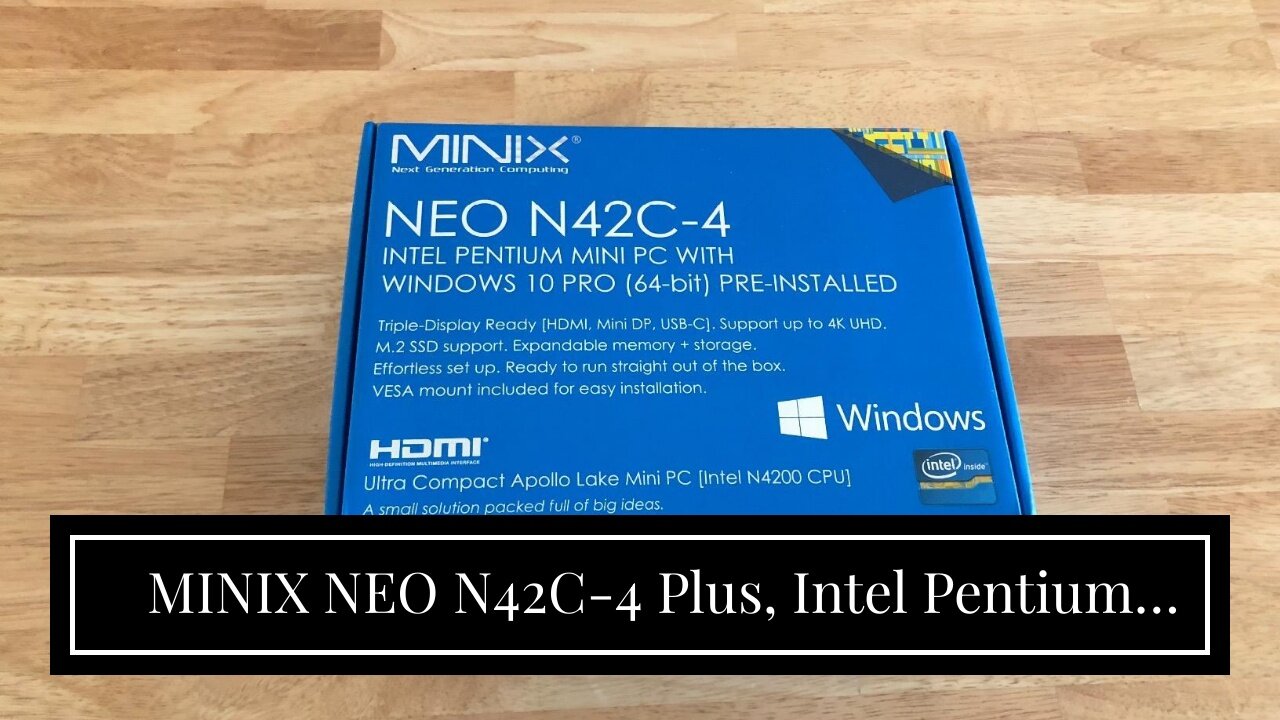 MINIX NEO N42C-4 Plus, Intel Pentium Mini PC with Windows 10 Pro (64-bit) [4GB/64GB/Upgradeable...