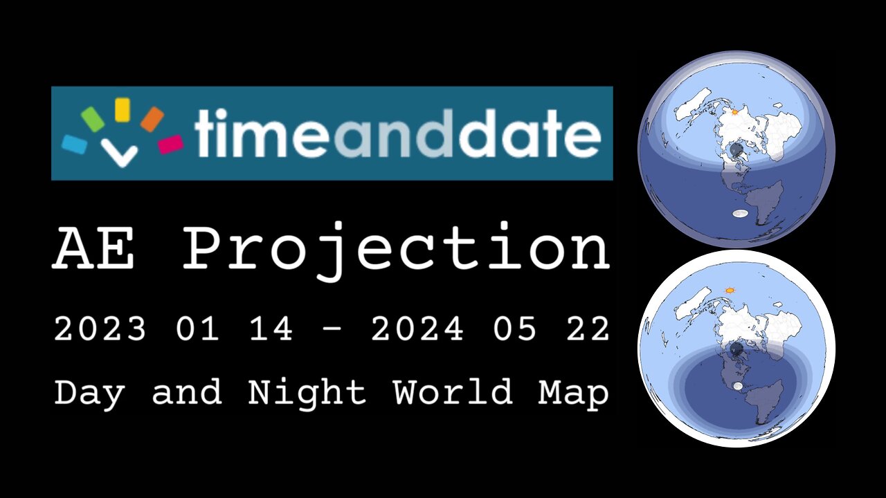Time and Date AE Projection Day and Night World Map