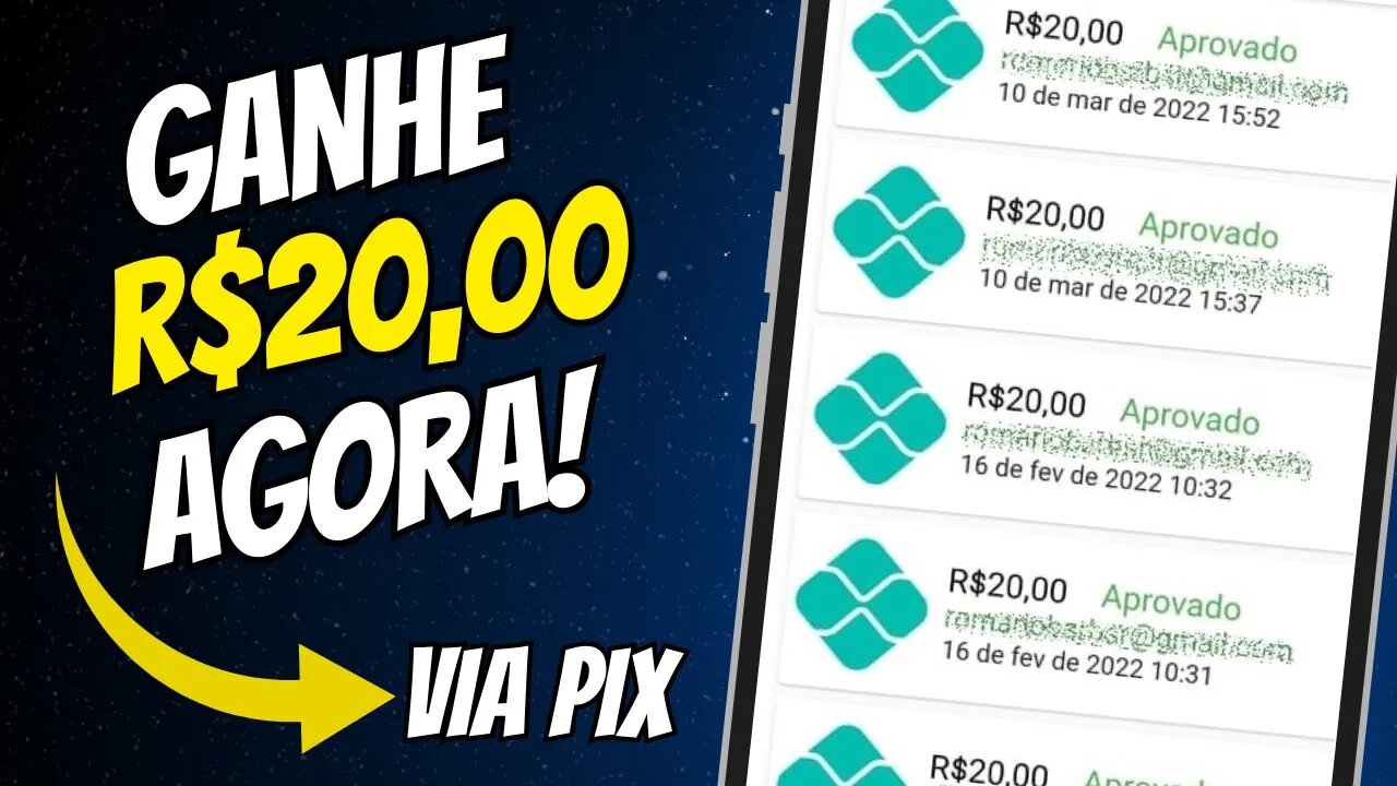 GANHE R$20,00 AGORA NO PIX - SAQUE EM 5 MINUTOS