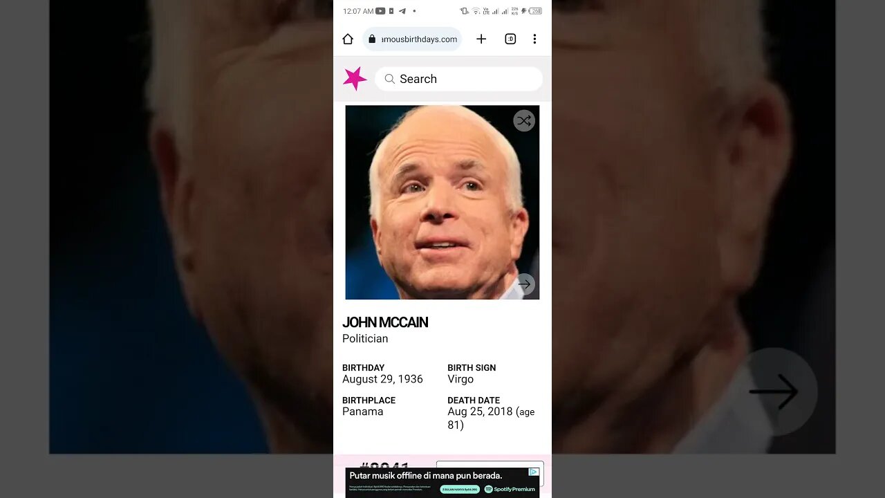 HAPPY BIRTHDAY JOHN MCCAIN Politician ( 1936 - 2018 )