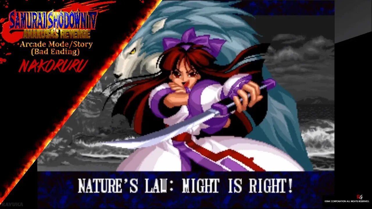 Samurai Shodown IV - Arcade Mode/Story - Nakoruru (Bad Ending)