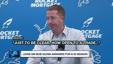 Bob Quinn stands by Stafford, answers for 6-10 season