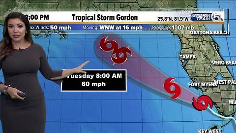 Tropical Storm Gordon 2 p.m. advisory