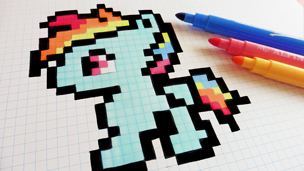 how to Draw Kawaii Ponny - Hello Pixel Art by Garbi KW