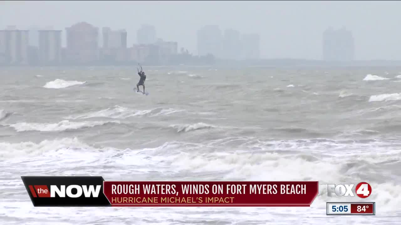 Hurricane Michael brings rough waters to Fort Myers Beach