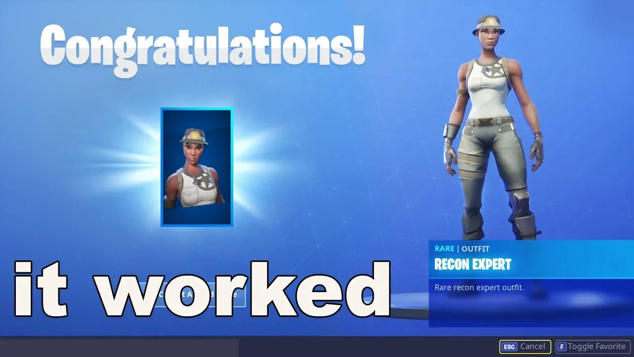 i unlocked RECON EXPERT in 2019 fortnite