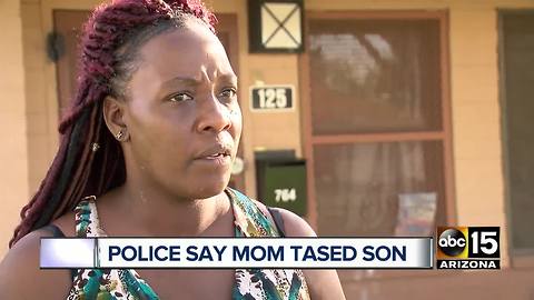 Valley mother denies tasing her son Easter Sunday