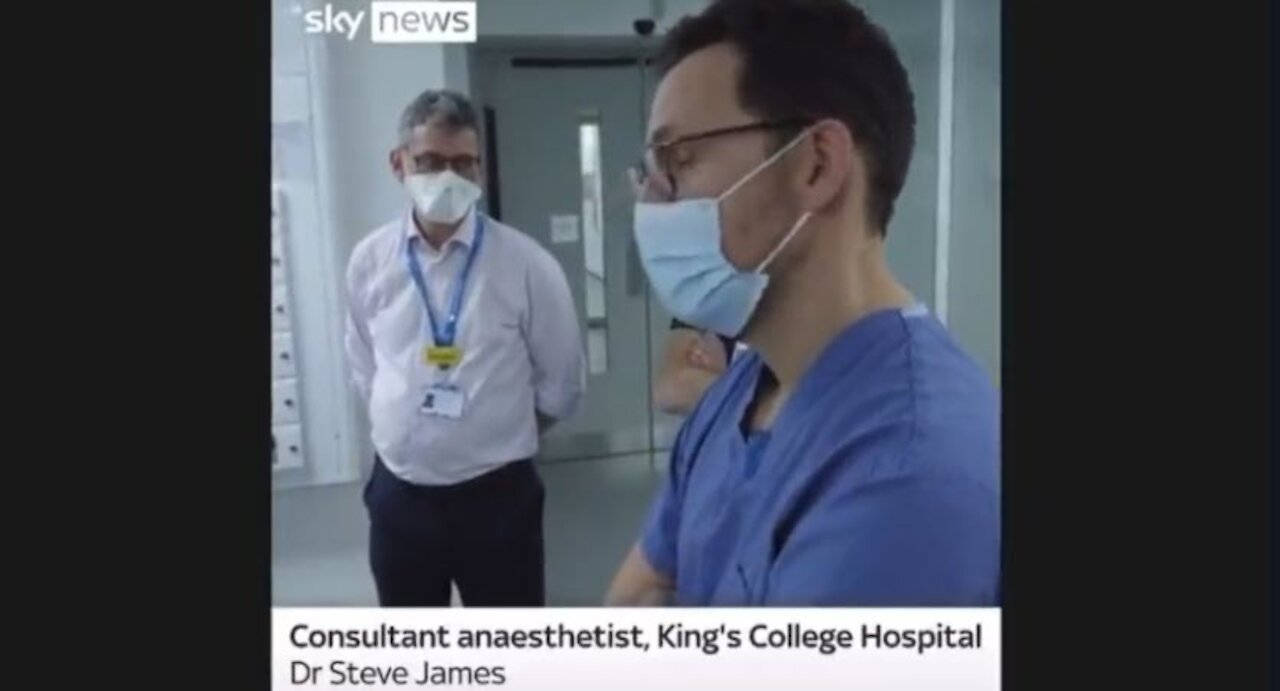 Unvaxxed Dr.Steve James takes on Savid Javid during visit to hospital regarding "vaccines"