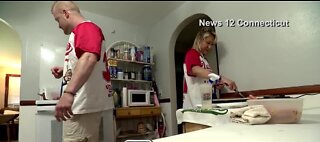 Couple eats 90 hot dogs to prepare for contest