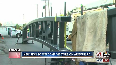 North Kansas City gateway to be installed Saturday