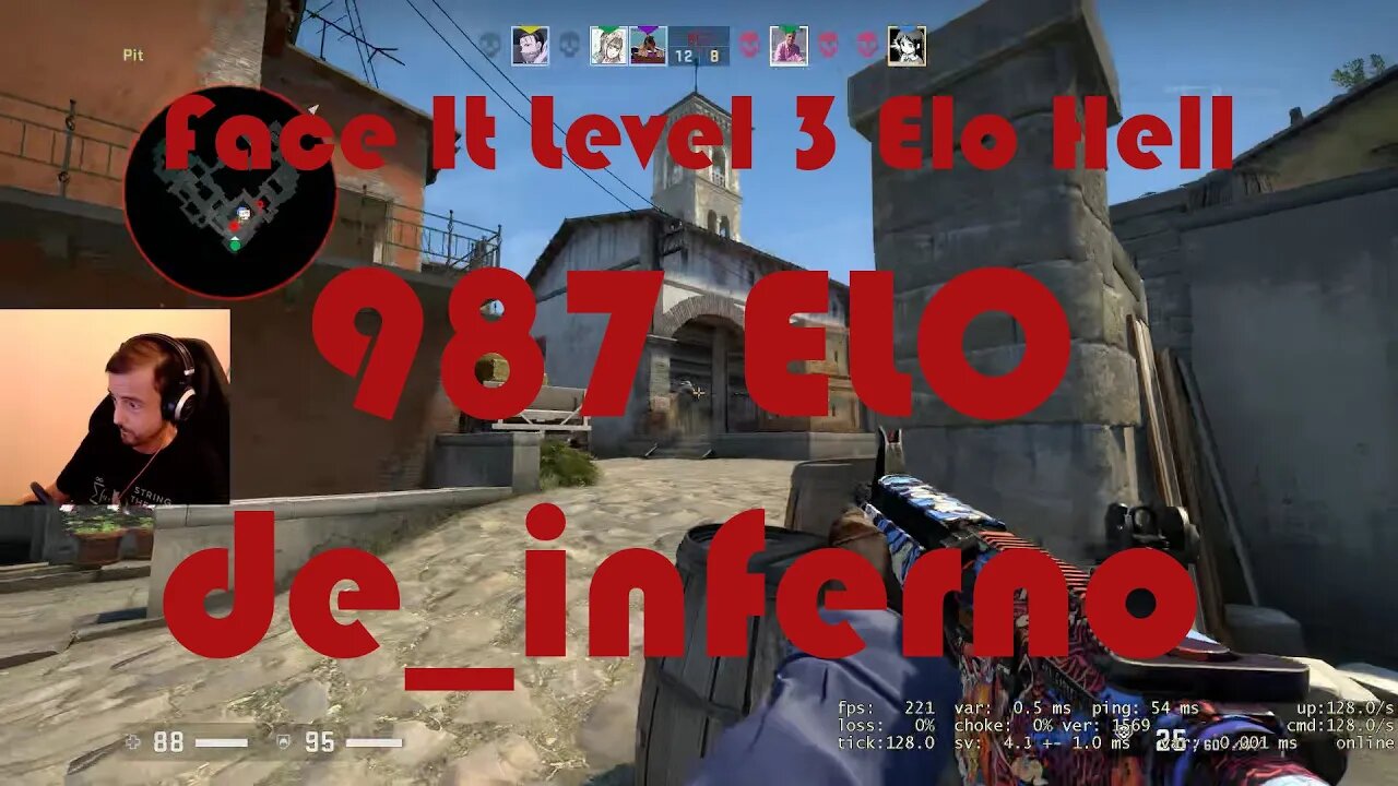 Face It Level 3 Elo Hell - Road to Level 4 - de_inferno - 987 ELO