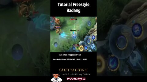 tutorial freestyle badang #shorts #mobilelegends #mlbb #gameplay #fyp #badang #combo #tutorial