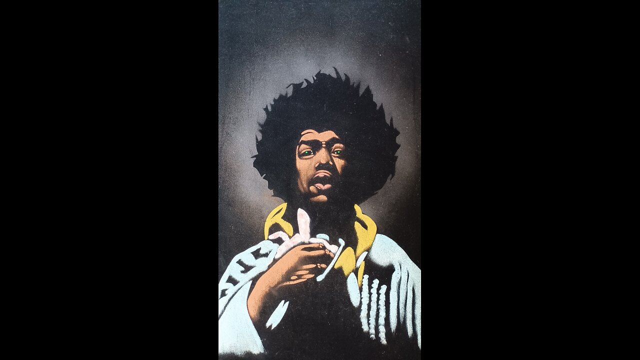 Jimi Hendrix Spirit/Ghost on Black Velvet