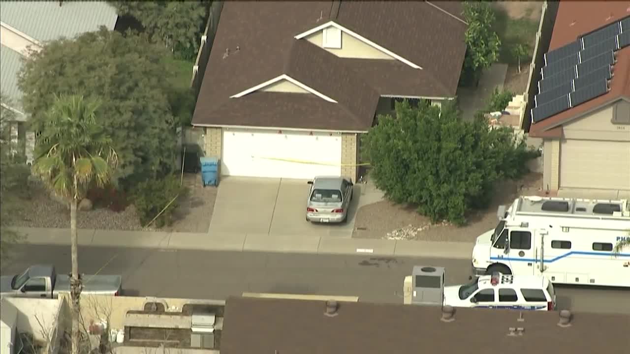 RAW: Aerials over Phoenix home where wife was found dead