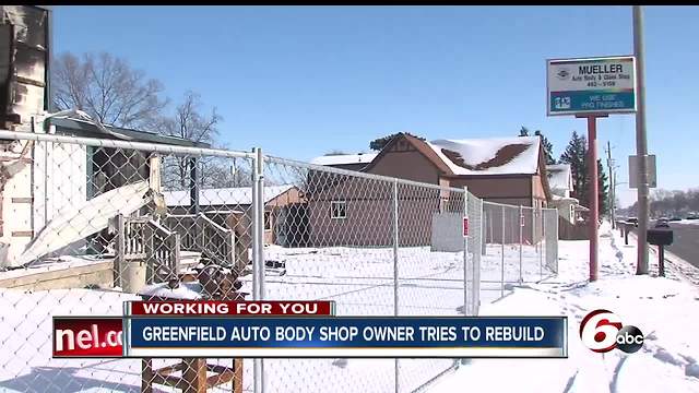 Greenfield Auto Body shop facing huge setback after fire last November