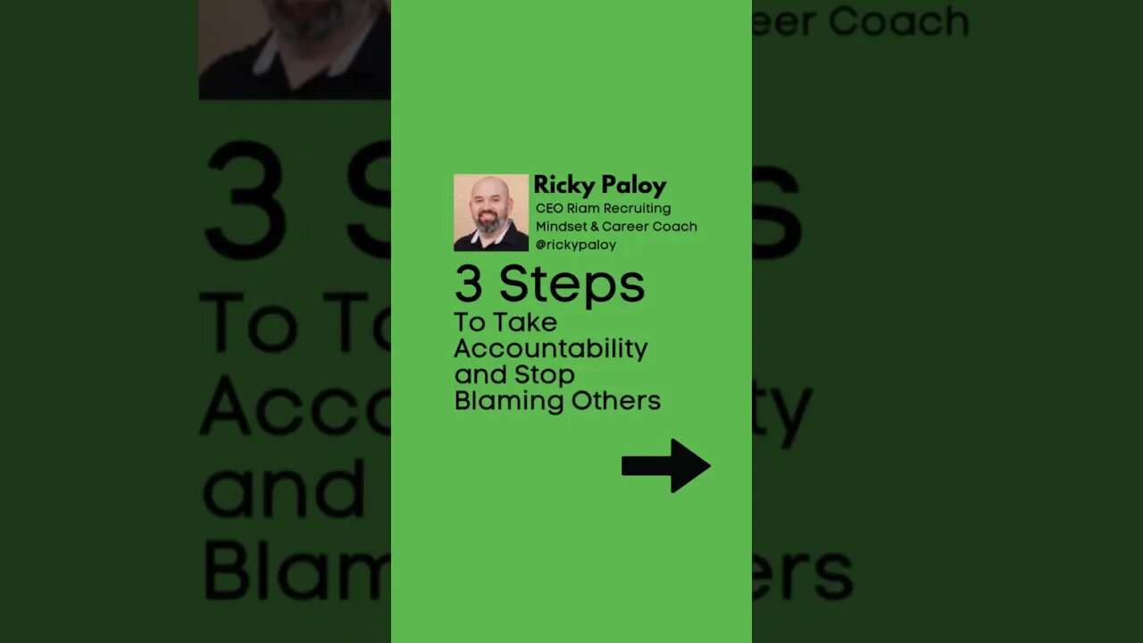 3 Steps To Take Accountability and Stop Blaming Others!