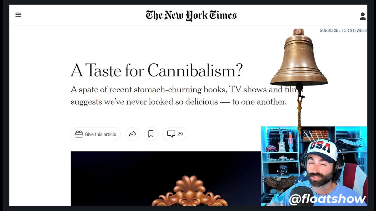WILD New York Times Article PROMOTING CANNIBALISM! The Left EATING Itself!