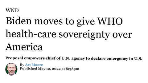 AMERICA PREPARES FOR W.H.O. RULE ~ THEY SHOULD WATCH SOUTH AFRICA TO SEE THEIR FUTURE | 13.05.2022