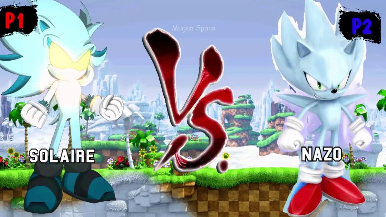 Solaire & Choas Zero & Emerl VS Nazo I Sonic Mugen