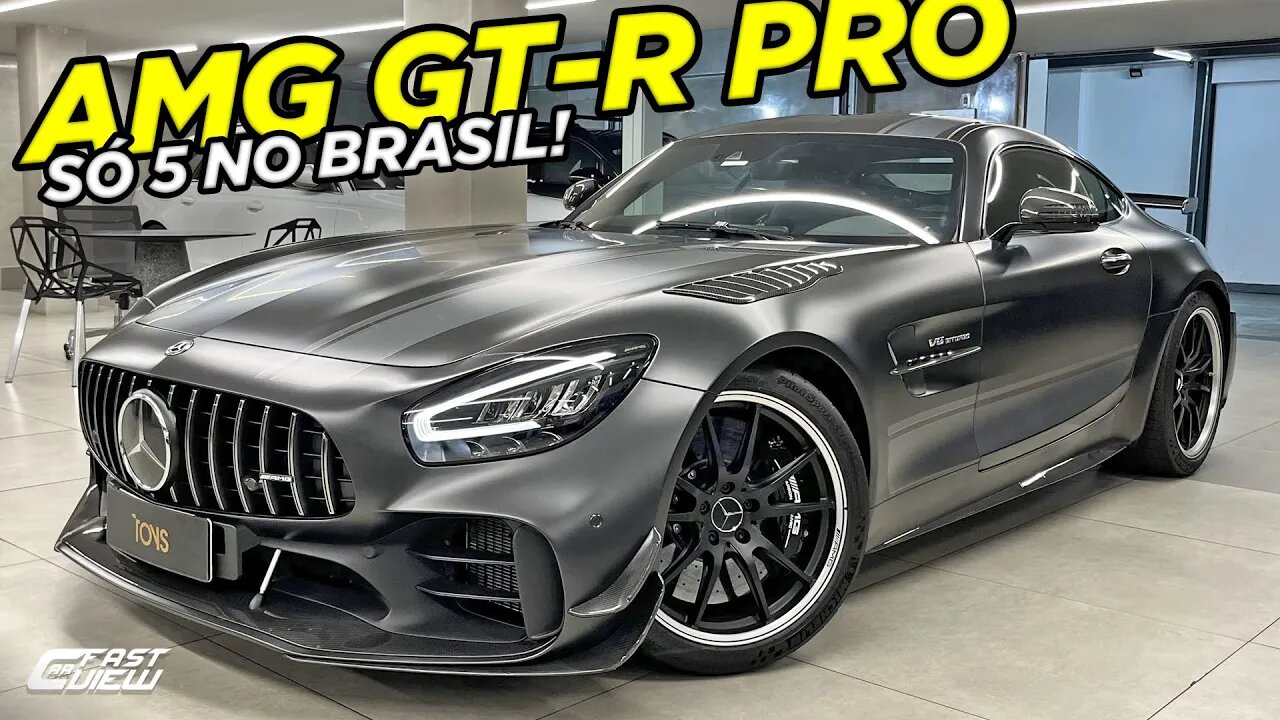 NOVO MERCEDES AMG GT-R PRO EXCLUSIVO NO BRASIL! MOTOR V8 DE 585 CV E 71,3 KGFM NA COR FROZEN GREY