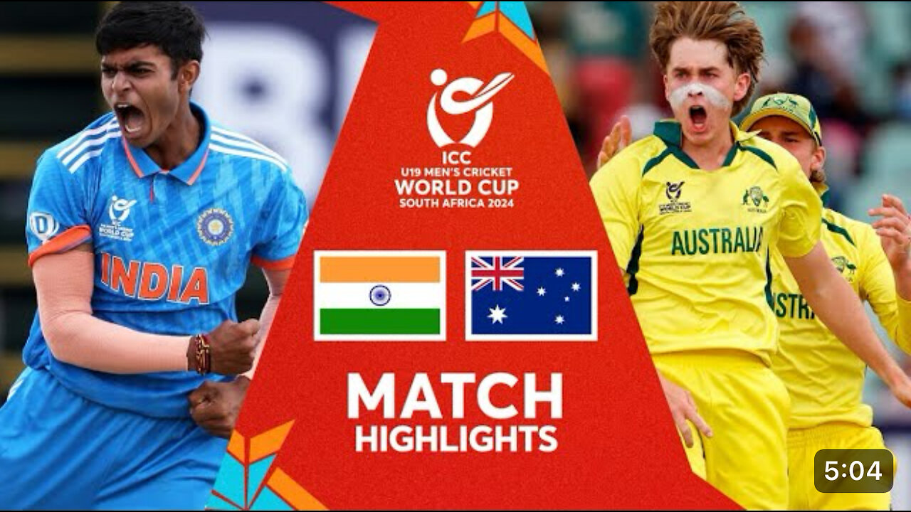 India bs Australia Final U19 Cricket World Cup 2024 Highlights