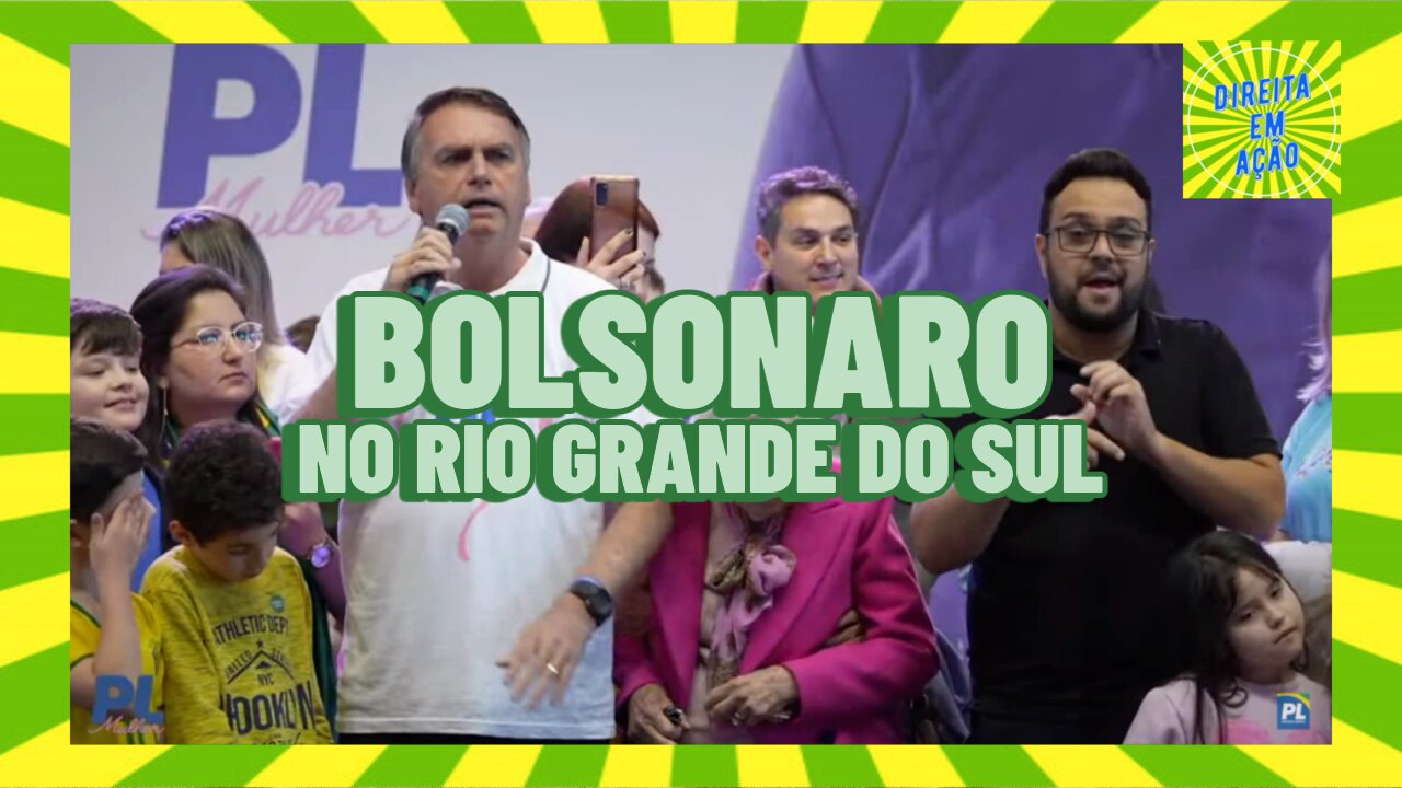 BOLSONARO DESMORALIZA DINO EM SEU DISCURSO NO EVENTO DO PL MULHER RS.