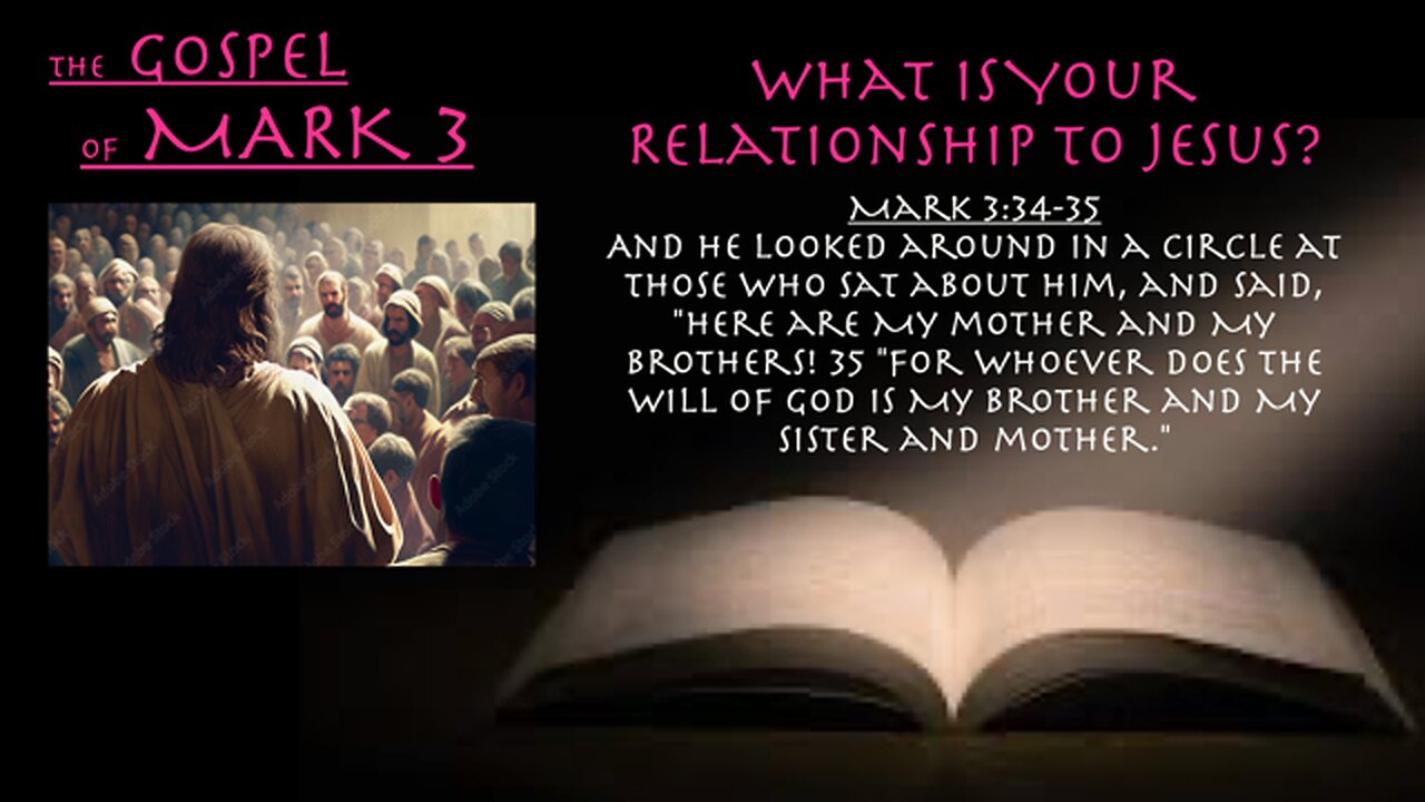 Mark 3:1-35 - What is your relationship to Jesus? | Grace Bible Fellowship Monmouth County | Sermons