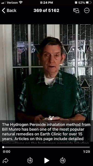 The Hydrogen Peroxide inhalation method from Bill Munro has been one of the most popular natural r