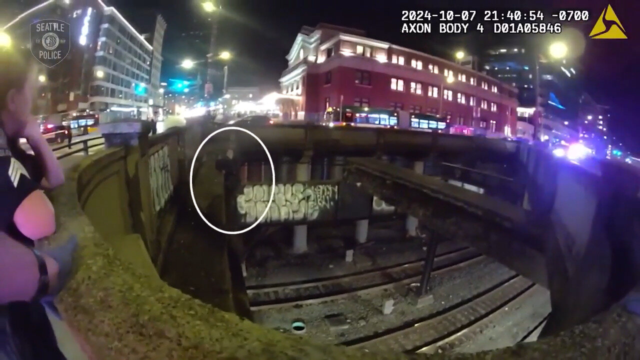 Seattle Police Rescue Man Who Fell Off Ledge Near Train Tracks