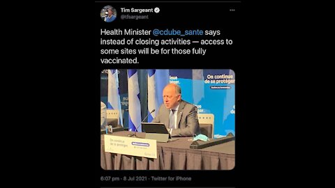 Quebec, Access to some sites will be for the double jabbed ONLY