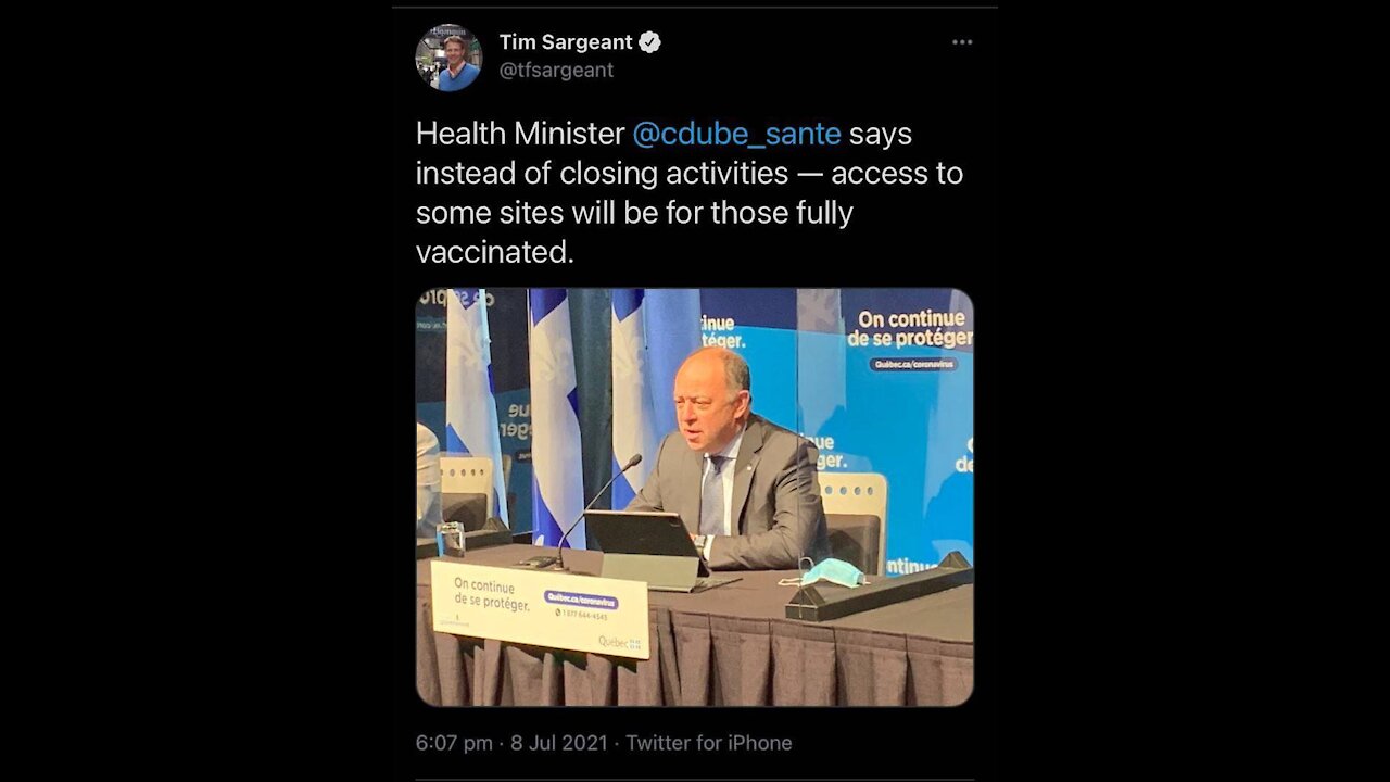 Quebec, Access to some sites will be for the double jabbed ONLY