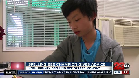 Spelling Bee champion gives advice