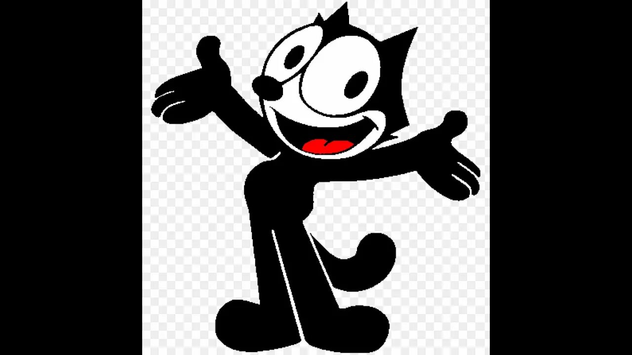 100 YEAR-OLD FELIX THE CAT CARTOON! 1922 Felix Lends A Hand