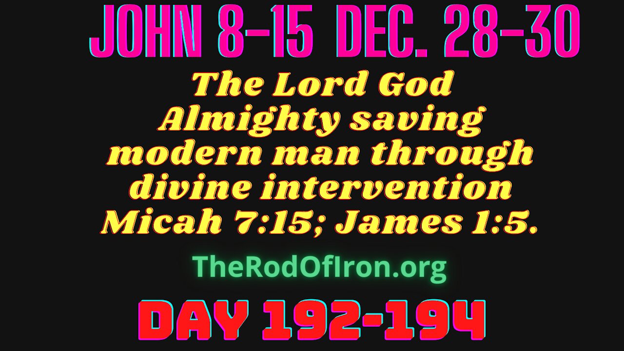 John 8-15 JESUS GIVES US OBJECTIVE TRUTH (therodofiron.org) THAT FREES US FROM ALL MEN'S DOCTRINE!