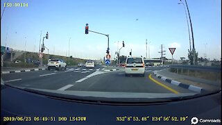 Police car runs red light, gets hit by another police car