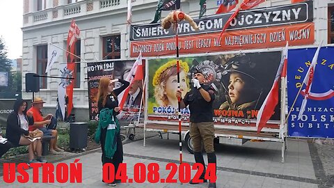 PROPOLSKI Wiec Antywojenny - Ustroń - Olszański, Osadowski NPTV (04.08.2024)
