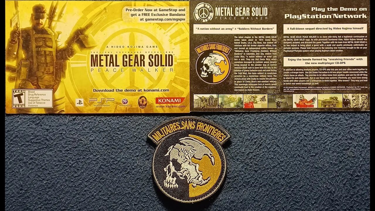 MEDIA REVIEW : METAL GEAR SOLID PEACE WALKER Game Demo card flyer 2010