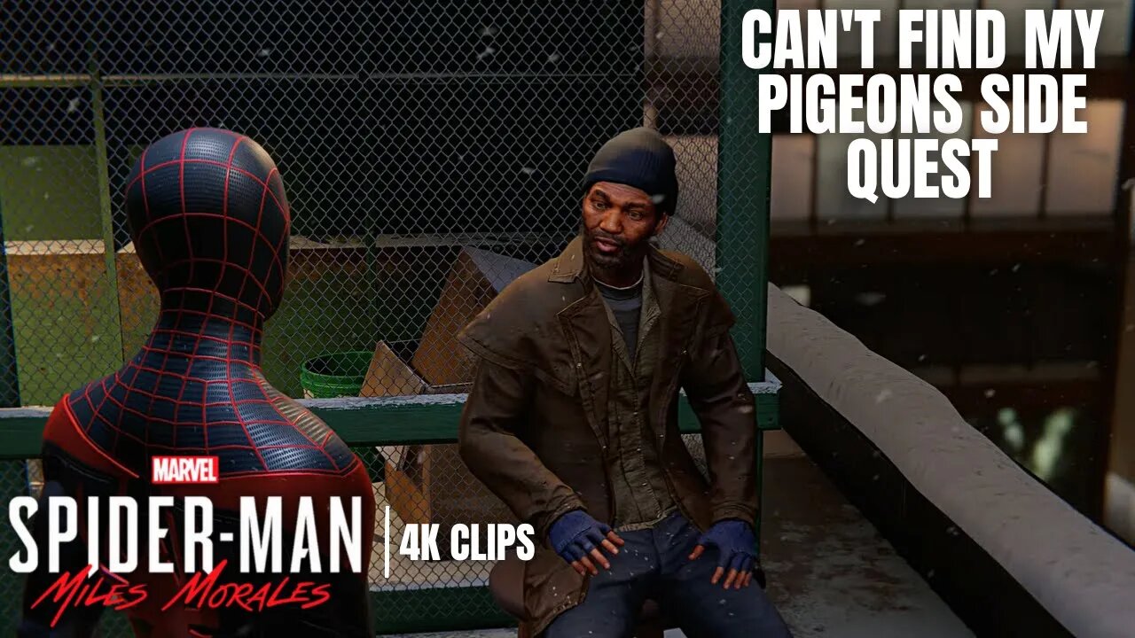 Can't Find My Pigeons Side Quest (Return of Howard) | Spider-Man: Miles Morales 4K Clips