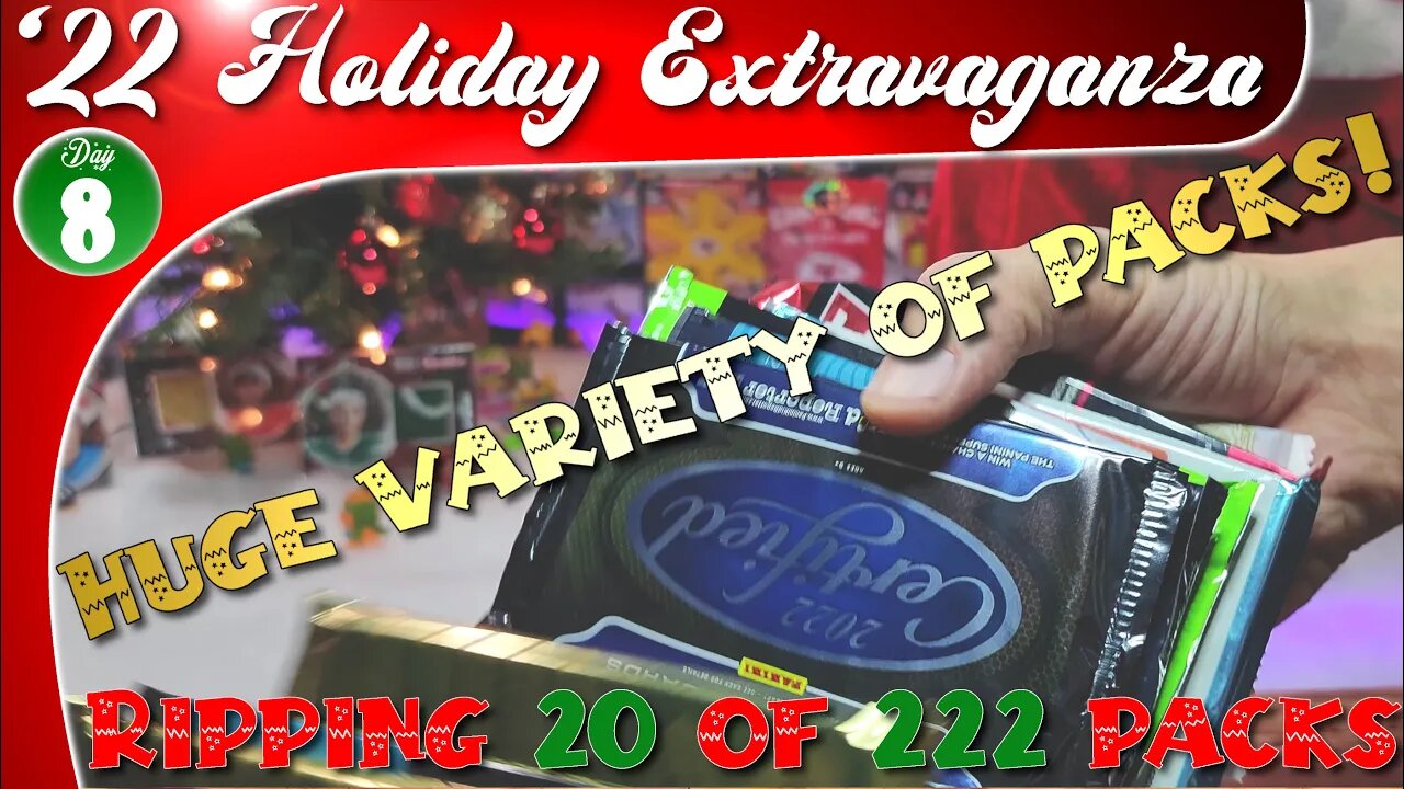 DAY 8 | Holiday Extravaganza - Biggest Variety Yet (20 Random Trading Card Packs NFL, NBA, MLB, WWE)