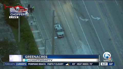 Pedestrian hit by vehicle near Greenacres