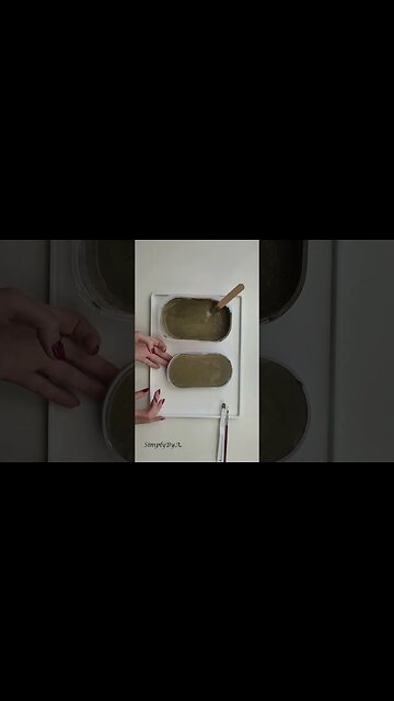 DIY concrete trinket dish #shorts #diyconcrete #doityourself #concretedish #diydecor