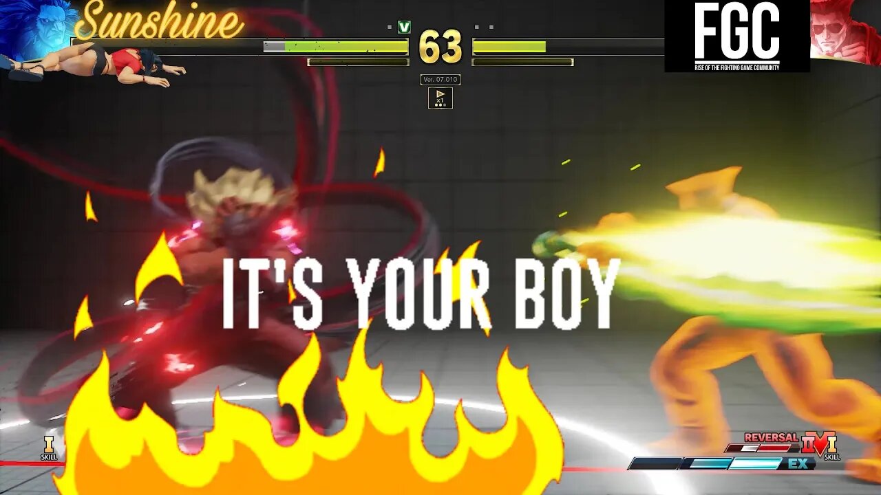 Reaction RAGING DEMON vs GUILE EX SONIC BOOM YES!