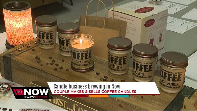 Candle business brewing in Novi; Couple makes & sells coffee candles