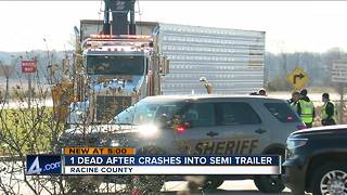 1 person dead after car, semi crash on Highway 11 in Racine County