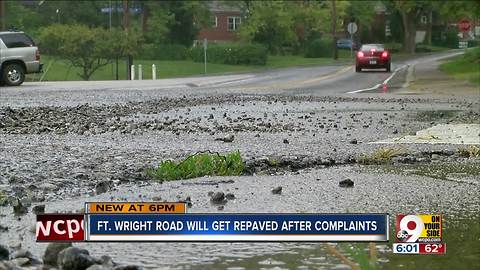 Fort Wright road to be fixed after complaints
